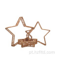 Conjunto personalizável de decoração de estrela de três estrelas de metal